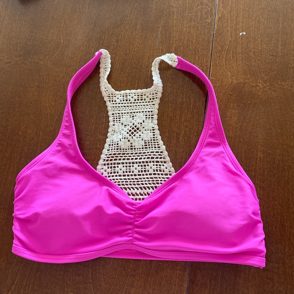 magenta bikini top from aerie, size small, padded
